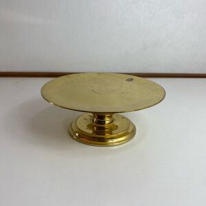 Vintage Brass Large Pillar Candle Holder Base 7” x 3”